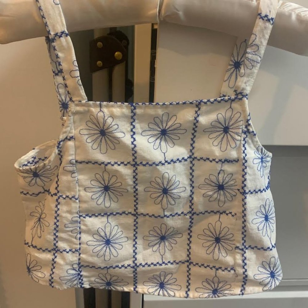 Zara teen summer linen cropped tank size 13-14 - excellent condition